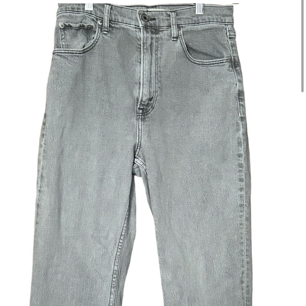 Abercrombie & Fitch Ankle Straight Ultra High Rise Jeans 27/4 Long Black Gray